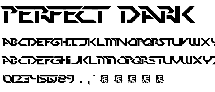 Perfect Dark (BRK) font